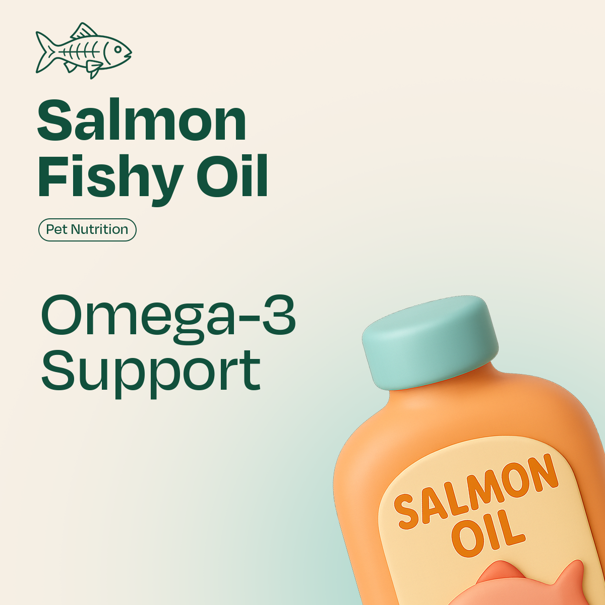 Wild Alaskan Salmon Oil Formula for Dogs & Cats